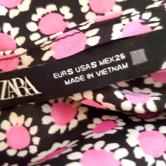 Zara black/purple Flower daisy dress - Picture 4 of 6